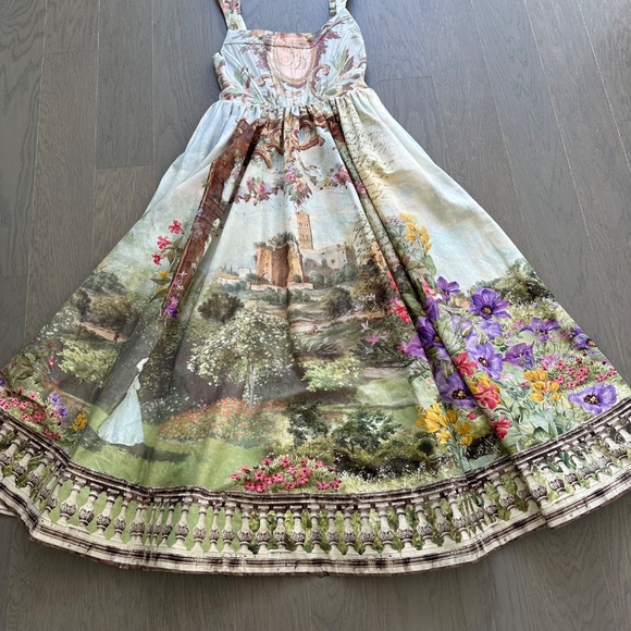 Alice + Olivia Guinevere Floral Damask Bustier Dress Dusk To Dawn - Size 2 - Picture 4 of 11